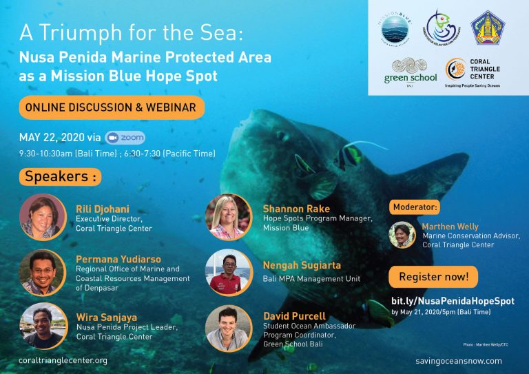 Join us! Webinar to Launch the Nusa Penida MPA as Mission Blue’s Newest Hope Spot